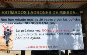 Chile: empresario harto de robos coloca amenazantes carteles en sus propiedades