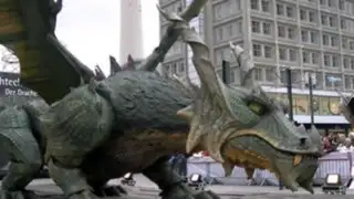 Dragón 'Traddino' entró al Récord Guiness como el robot más grande del mundo