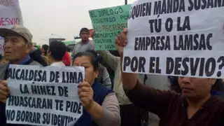 Vecinos bloquean Puente Dueñas en protesta contra obras de Vía Parque Rímac