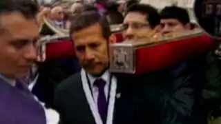 Hasta Ollanta Humala se contagió de la fe al Señor de los Milagros