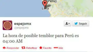 ¿Sismo en Lima fue predicho? Usuario de Twitter envió un curioso mensaje
