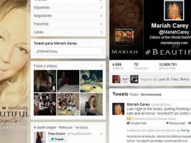 Mariah Carey saluda a su esposo posando semidesnuda en Twitter