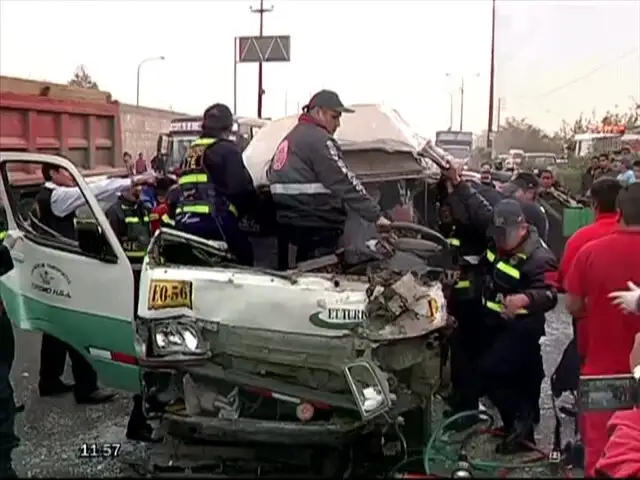 Santa Anita: Al menos 10 heridos dejó triple choque en la Carretera Central