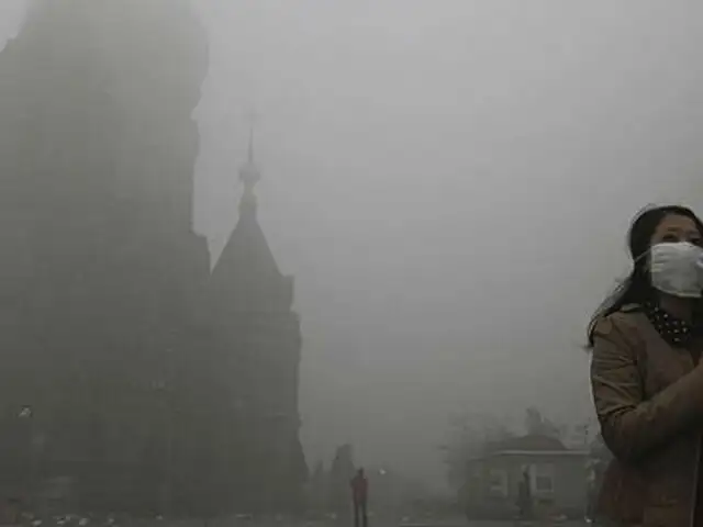 China: densa nube tóxica paraliza aeropuertos y escuelas en ciudad de Harbin