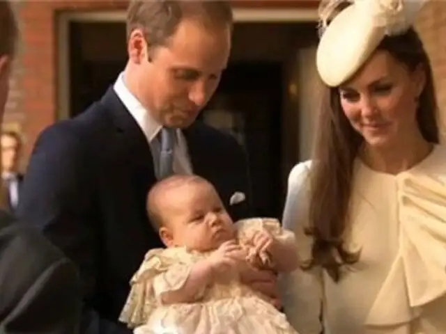 Duques de Cambridge bautizaron al pequeño príncipe George