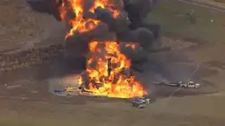 VIDEO: evacúan Milford, en Texas, tras explosión de oleoducto de gas