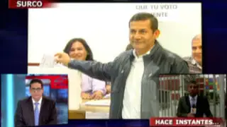 Elecciones complementarias: Humala votó de forma rápida  y evitando a la prensa