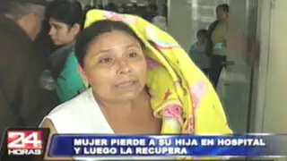 Madre recupera a su niña tras denunciar secuestro en Hospital del Niño