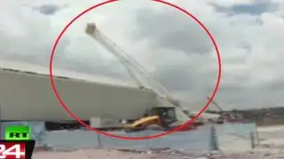 VIDEO: impactantes imágenes del trágico accidente en el estadio de Brasil