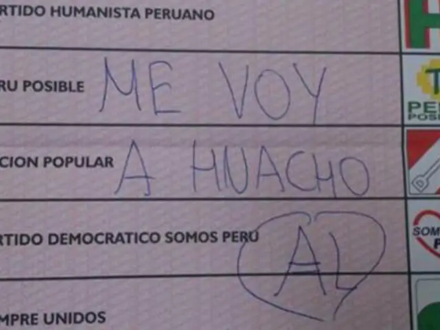 FOTOS: electores viciaron su voto y lo compartieron en redes sociales