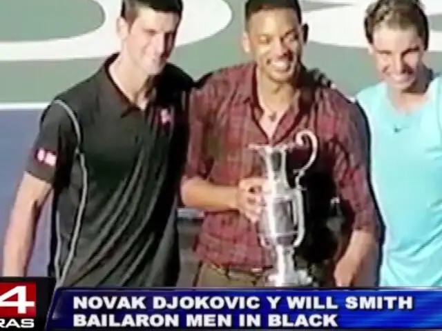 Argentina: tenista Novak Djokovic hizo bailar ‘Men in Black’ a Will Smith