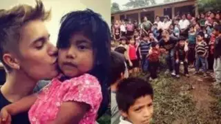 VIDEO: Justin Bieber jugó básquet y cantó con niños afectados por el tifón Haiyan