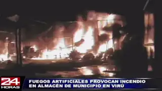La Libertad: chispa provocó incendio en almacén de la municipalidad de Virú