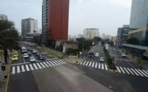 Vista Aérea: Reabren tránsito en la Avenida Larco en Miraflores