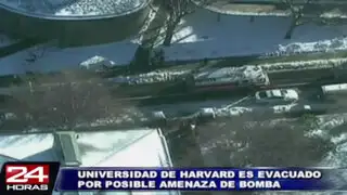 Evacúan cuatro edificios de la universidad de Harvard por posible atentado