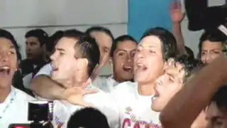 VIDEO: jugadores de la 'U' celebraron en los interiores del estadio de Huancayo