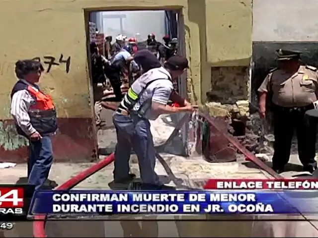 Confirman muerte de niña de 6 años durante incendio en Centro de Lima