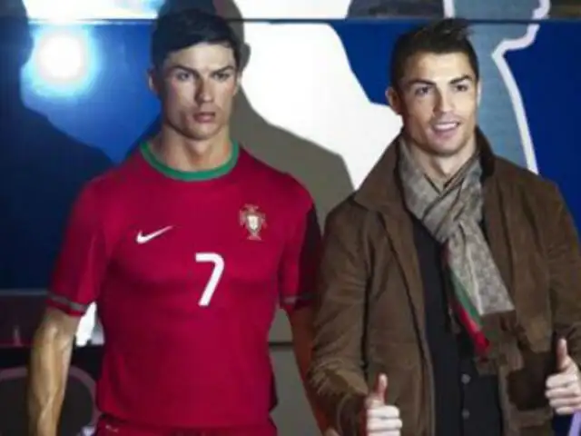Cristiano Ronaldo quedó fascinado con su réplica de cera en Madrid