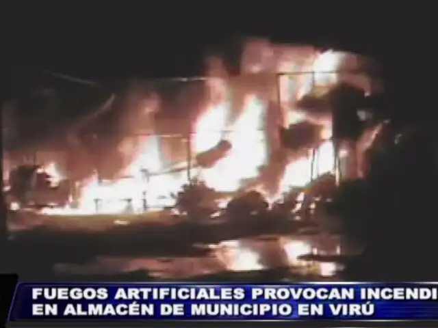 La Libertad: chispa provocó incendio en almacén de la municipalidad de Virú