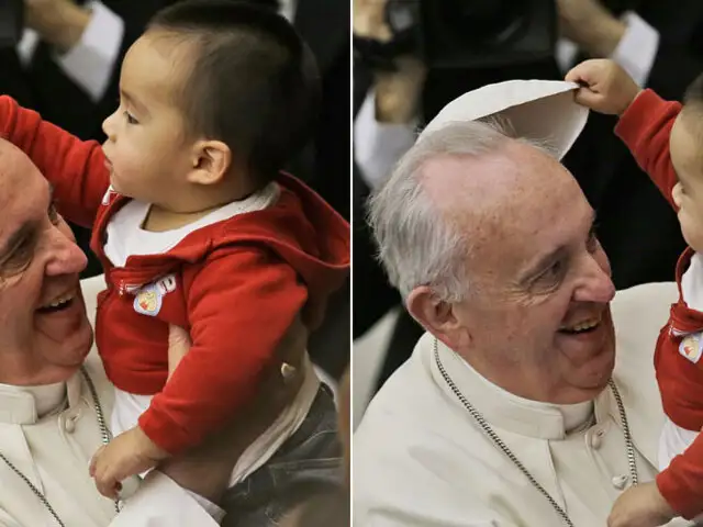 Niño le quitó el solideo al Papa Francisco, gorro que sólo se debe sacar ante Dios