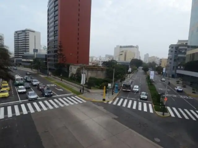 Vista Aérea: Reabren tránsito en la Avenida Larco en Miraflores
