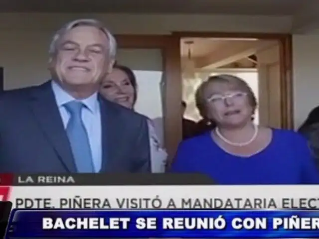 Presidente Sebastián Piñera visitó a Michelle Bachelet tras triunfo en segunda vuelta