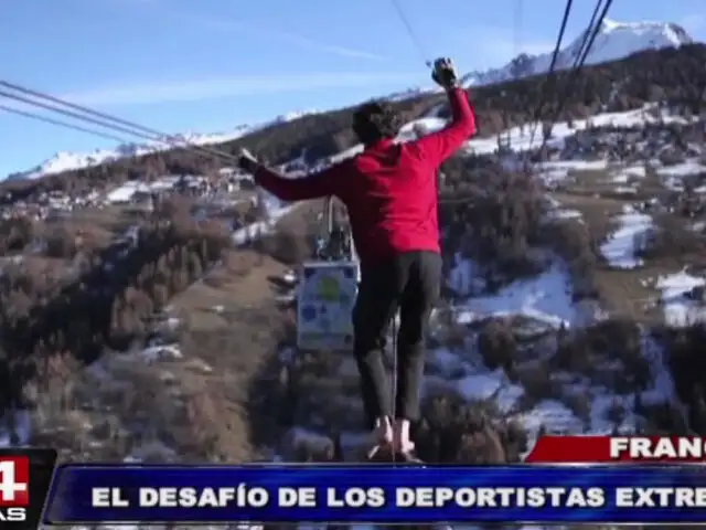 VIDEO: deportistas extremos desafían a la gravedad en Los Alpes Franceses