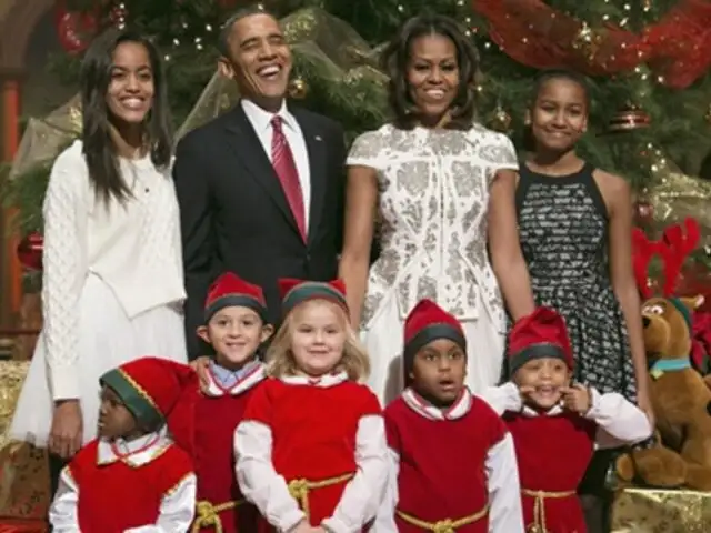 Duendecillos se robaron el show en concierto navideño de la familia Obama