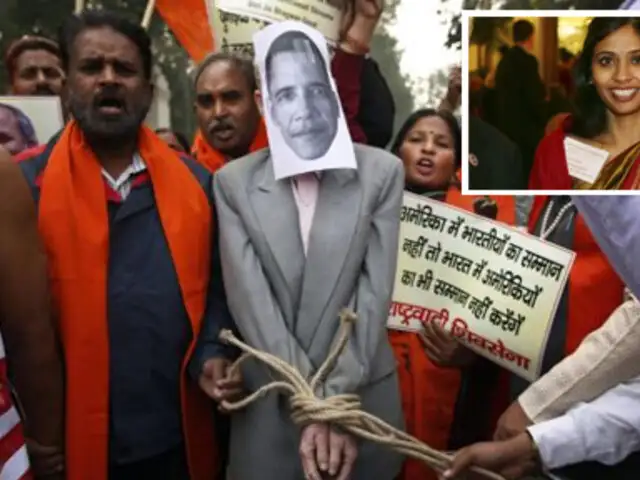 India: Cientos protestaron contra EEUU por detención y maltrato a su diplomática