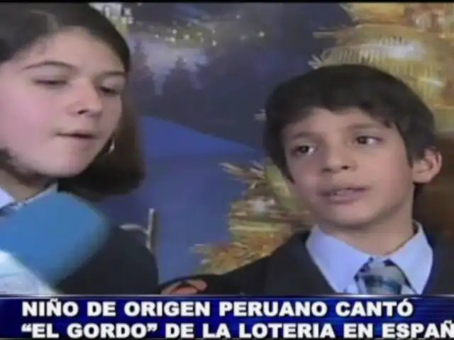 El niño de origen peruano que cantó el premio ‘gordo’ en España