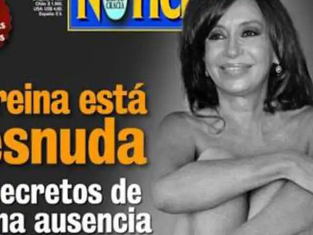 Revista publica en portada foto de presidenta Cristina Fernández desnuda