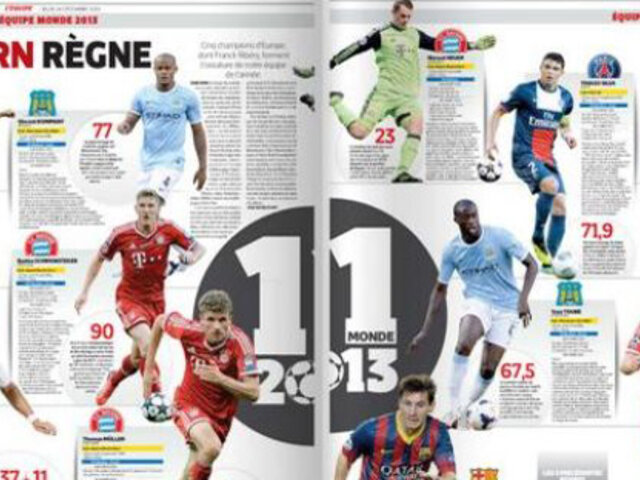 Conoce el equipo el equipo ideal de 2013, según el diario francés L'Equipe
