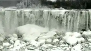 EEUU: cataratas del Niágara se congelaron por ola de frío polar