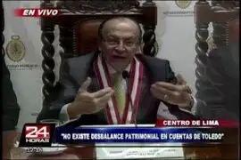 Fiscal Peláez: No existe desbalance patrimonial en cuentas de Alejandro Toledo