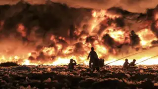Inglaterra: incendio consumió toneladas de neumáticos en planta de reciclaje