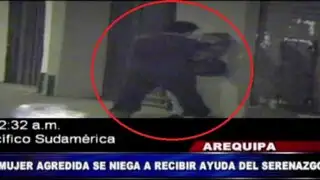 VIDEO: sujeto propinó brutal golpiza a su esposa en Arequipa