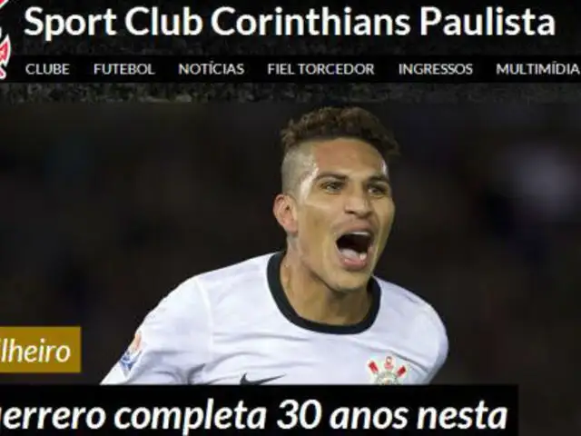 Corinthians envió saludo a Paolo Guerrero en su cumpleaños número 30