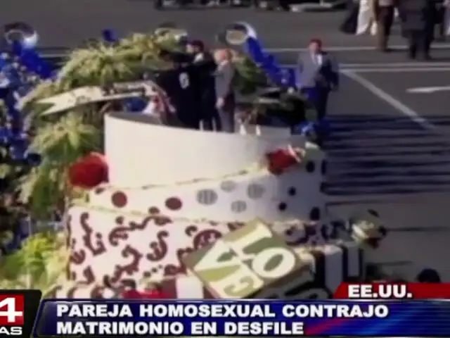 EEUU: pareja gay se dio el ‘Sí’ en pleno desfile de las Rosas