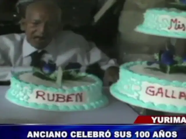 Yurimaguas: anciano celebró 100 años de vida en emotiva fiesta sorpresa