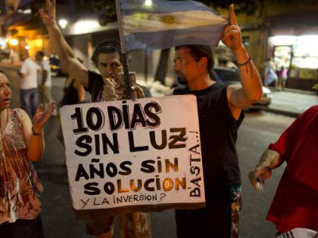 Gobierno argentino ordena indemnizar a los afectados por apagones