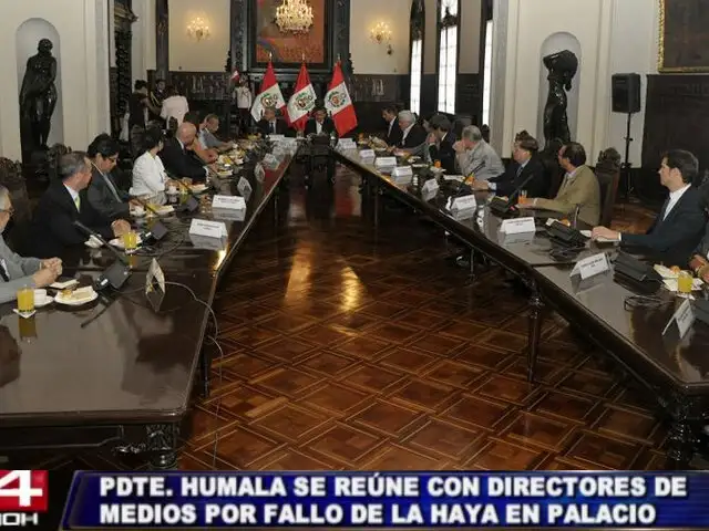 Regiones expresan su apoyo al Gobierno de Humala por fallo de La Haya