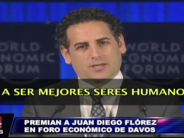 Foro Económico Mundial premió a Juan Diego Flórez por su labor social
