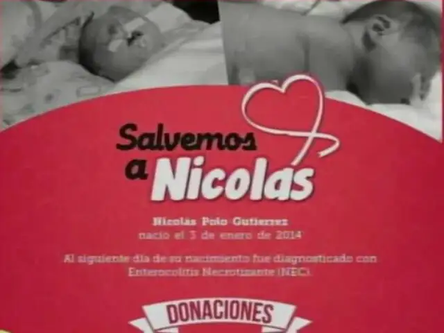 Salvemos a Nicolás: bebé que nació con extraña enfermedad necesita ayuda