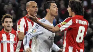 Cristiano Ronaldo se fue expulsado por agredir a jugador del Bilbao