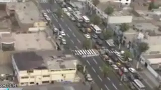 Evidencian gran congestión vehicular en la Av. Huaylas en Chorrillos