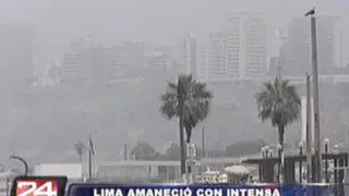Lima amaneció nublada y Senamhi pronostica neblina durante fin de semana