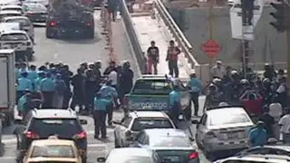 Serenos de Lima y Miraflores se enfrentaron en puente Ricardo Palma
