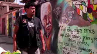VMT: conozca la historia del mototaxista que es experto en pintar murales