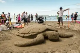 FOTOS: increíbles esculturas de arena que veraneantes hacen en las playas