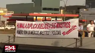 Vía Expresa: grupo aprista colocó carteles en contra de la ‘repartija de sueldos’